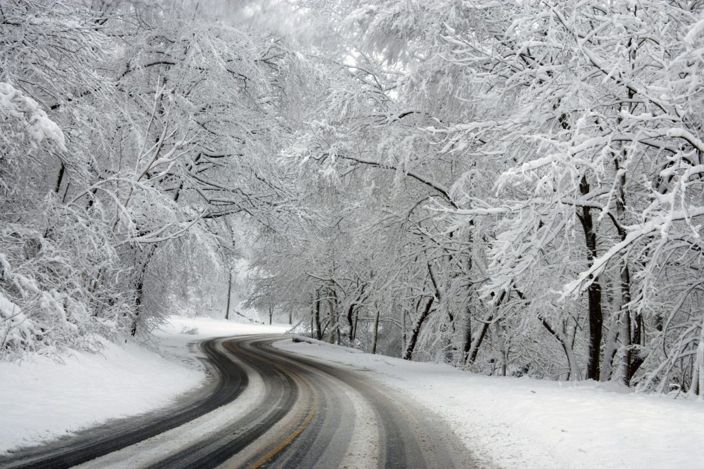 Snow covered road