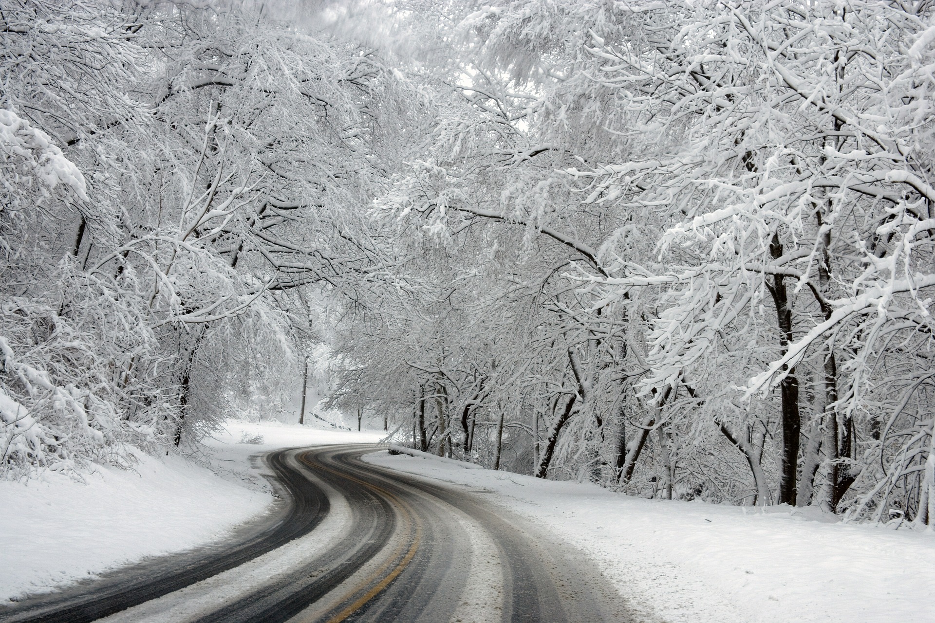 Snow covered road