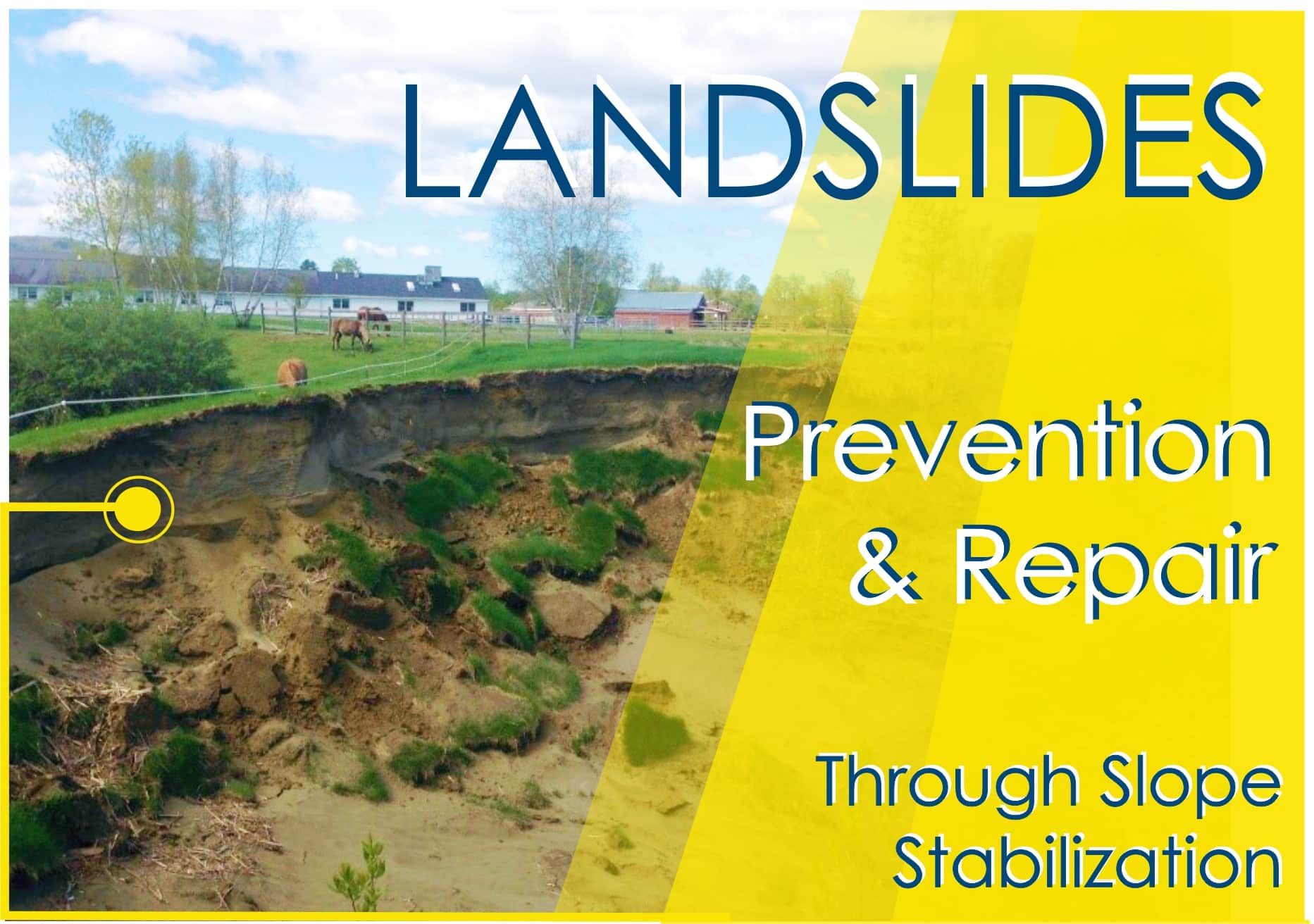 Slope failure photo with blog title