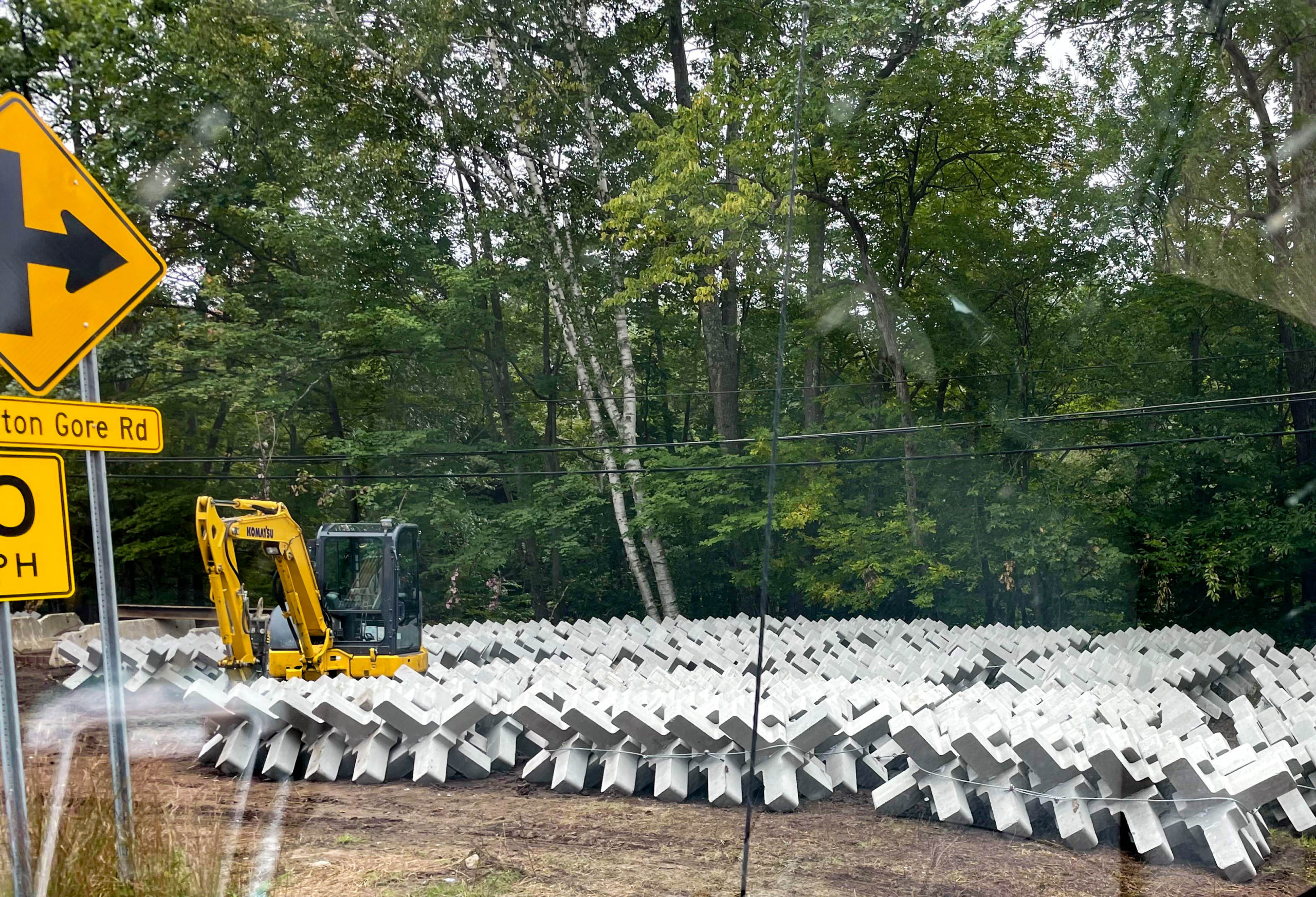 Photo of A-jacks laid out on ground